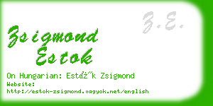 zsigmond estok business card